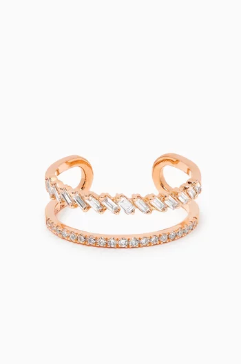 Diamond Knuckle Ring in 18kt Rose Gold