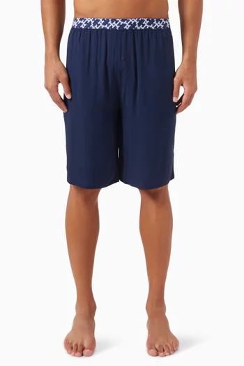 Monogram Pyjama Shorts in Viscose