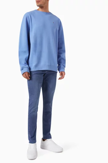 Track Top Sweatshirt in Cotton-piqué Blend