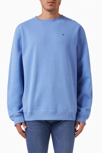 Track Top Sweatshirt in Cotton-piqué Blend