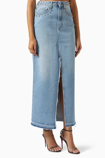 Maxi Jeans Skirt in Denim