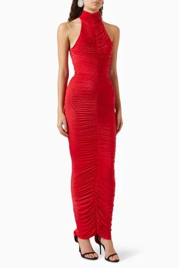 Gabe Ruched Dress in Stretch-jersey