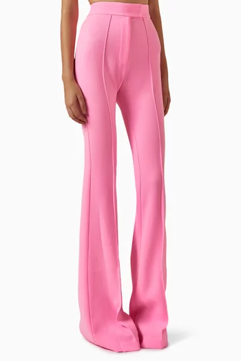 Marden Flared Pants in Stretch-crepe