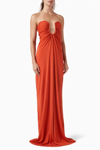 فستان سهرة اركيد بالم فيسكوز