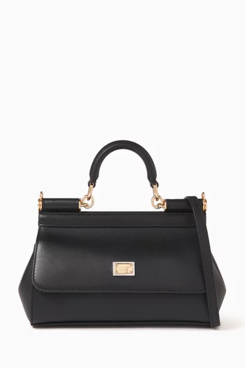 Small East West Sicily Top-handle Bag in Leather