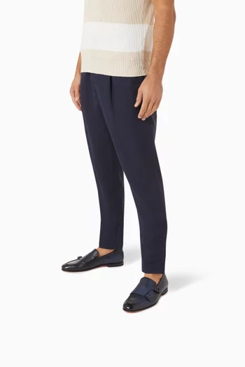 Double Monk Formal Shoes in Calf Leather