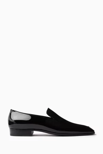 Gabriel Loafers in Patent Leather & Silk-satin