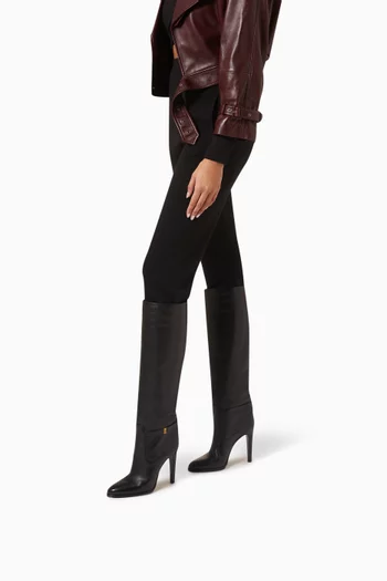 Diane Knee-high Boots in Grained Leather