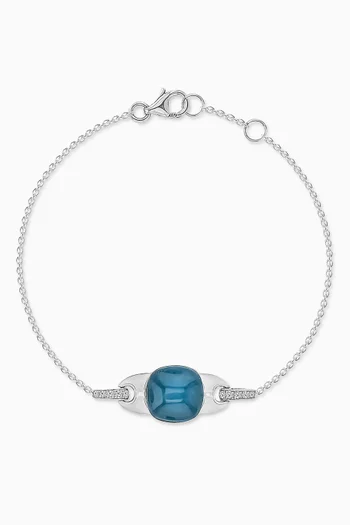 Drops London Topaz & Diamonds Bracelet in 18kt Gold