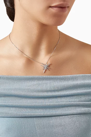 Daw Large Diamond Necklace in 18kt White Gold