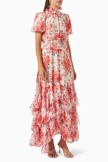 Heiress Floral-print Maxi Dress