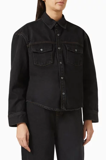 Boxy-fit Denim Jacket in Cotton