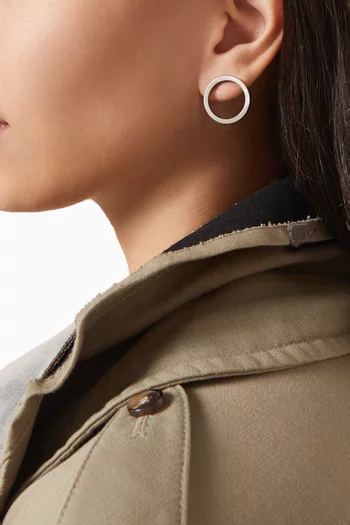 Circle Single Earring in Sterling Silver