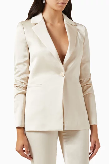 Pailey Fitted Blazer in Satin