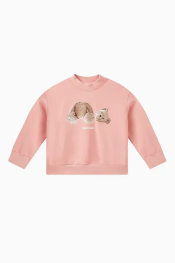 Bear-print Sweatshirt in Cotton
