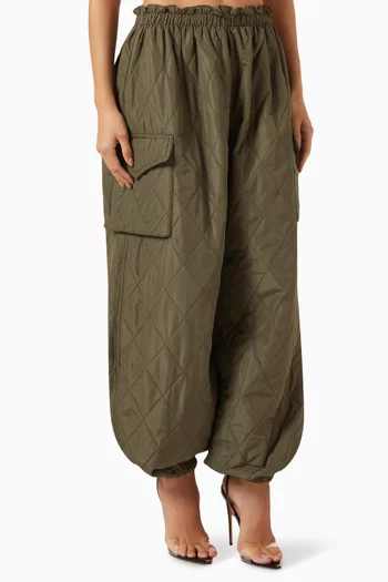 Quilted Oversized Cargo Pants