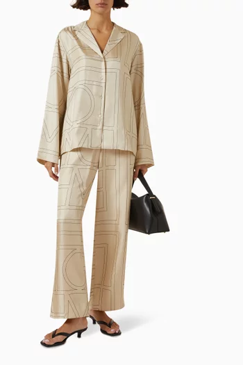 Monogram Pyjama Top in Silk