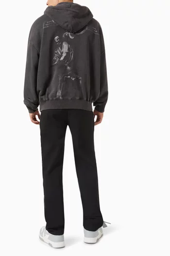 Logo Graphic Printed Hoodie in Organic Cotton