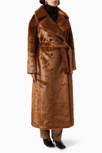 Joni Coat in Faux Fur