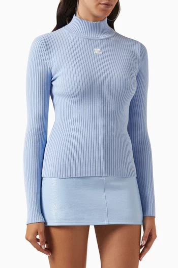 Rib-knit Reedition Sweater in Viscose Blend