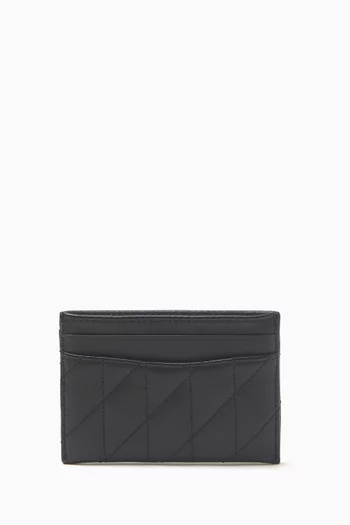 Quilted Card Case in Nappa Leather