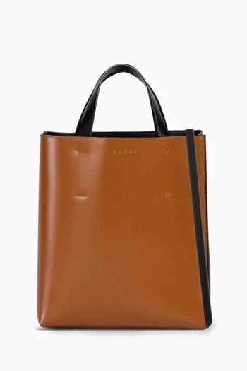Small Museo Tote Bag in Smooth Leather