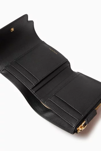 Flap Wallet in Saffiano Leather