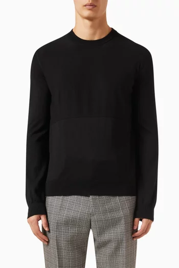 Two-tone Sweater in Merino Wool
