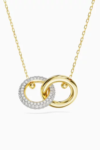 قلادة دكسترا بدلاية مرصعة بالكريستال معدن مطلي بالذهب