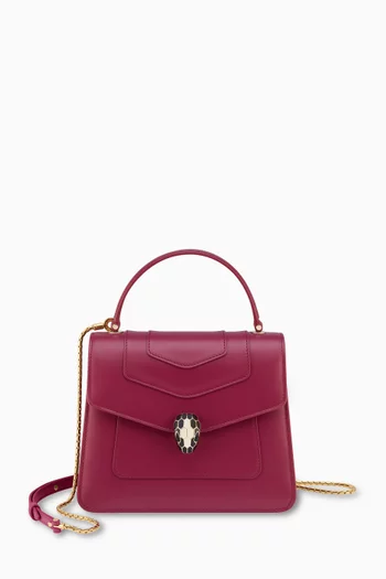 Serpenti Forever Top Handle Bag in Leather