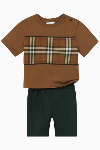 Check-pattern Shorts in Cotton