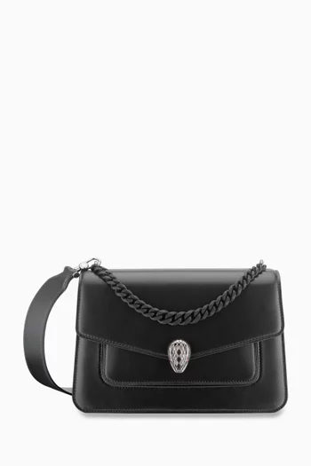 Small Serpenti Forever Maxi Chain Crossbody Bag in Leather