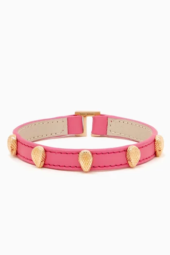 Serpenti Forever Snakehead Bracelet in Leather