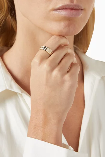 C Signature Ring in Metal