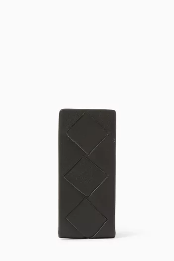 مشبك للنقود الورقية جلد مجدول