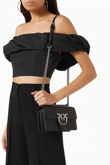 Mini Love One Crossbody Bag in Smooth Leather