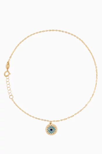 Amelia Athens Anklet in 18kt Yellow Gold