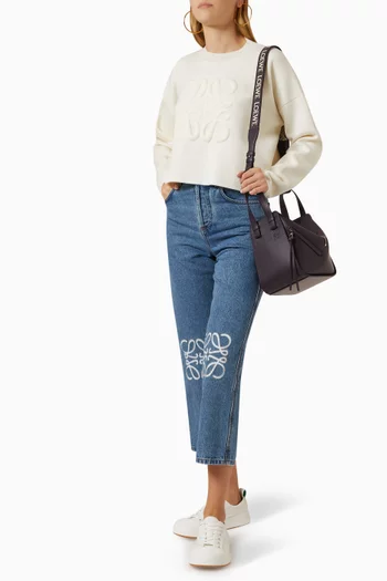 سترة قصيرة بشعار الماركة صوف