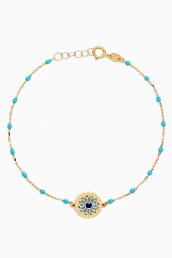 Amelia Athens Beaded Bracelet in 18kt Yellow Gold