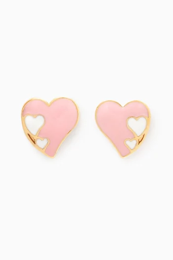 Heart Earrings in 18kt Yellow Gold