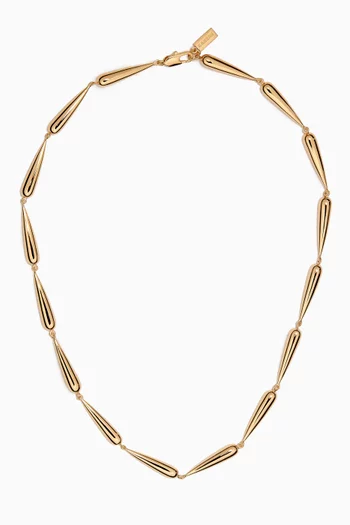 Drop Necklace in 18kt Gold-plated Brass