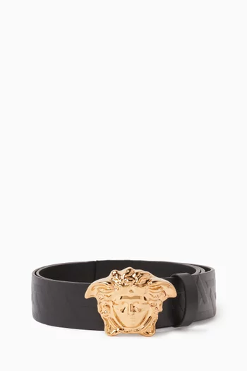 La Medusa Greca Belt in Leather