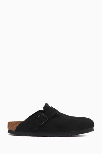 Boston Clog Sandals in Suede