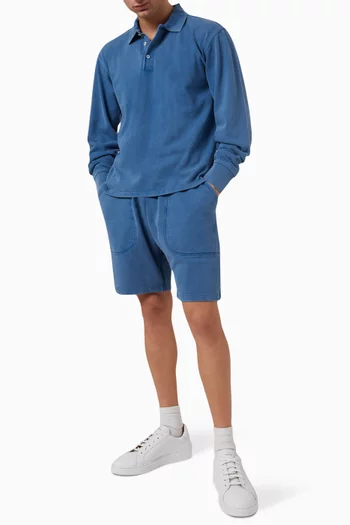Longsleeved Polo in Cotton Jersey
