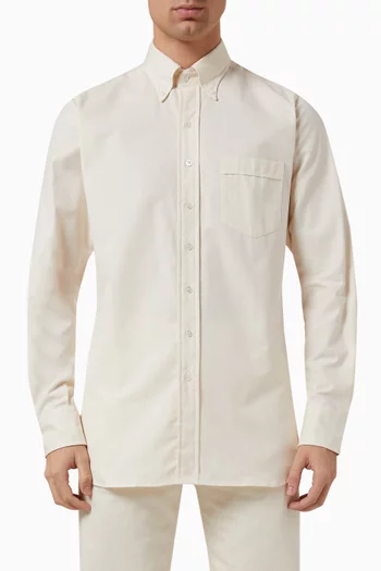 Pinpoint Oxford Button-down Shirt in Cotton