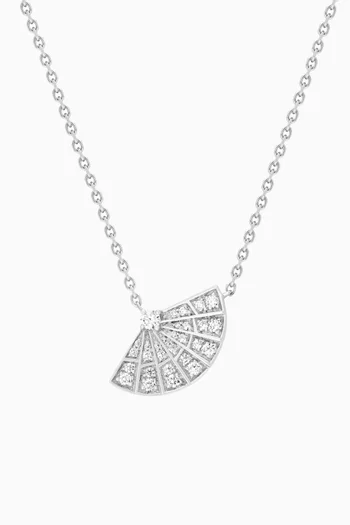 Fanfare Symphony Diamond Pendant Necklace in 18kt White Gold