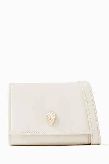 Serpenti Forever Crossbody Card Holder in Calf Leather