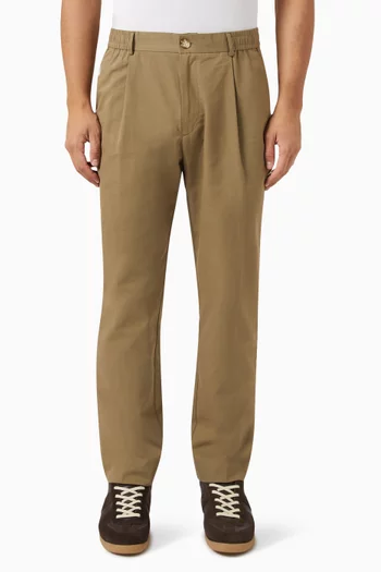 Pleated Chino in Cotton Blend