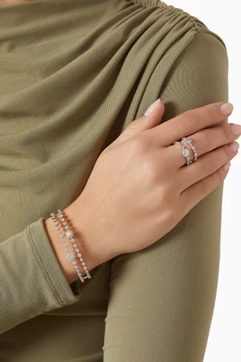 Happy Iconic Diamond Bangle in 18kt White Gold