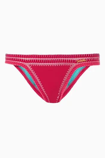 Cosmopolitan Reversible Bikini Bottoms, Pink and Red Bikini